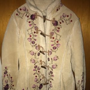 embroidered winter coat